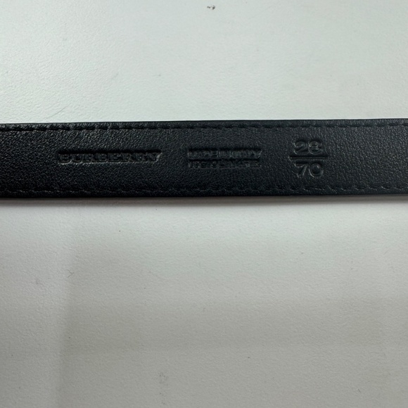 Burberry black skinny double gold buckle belt main image 8